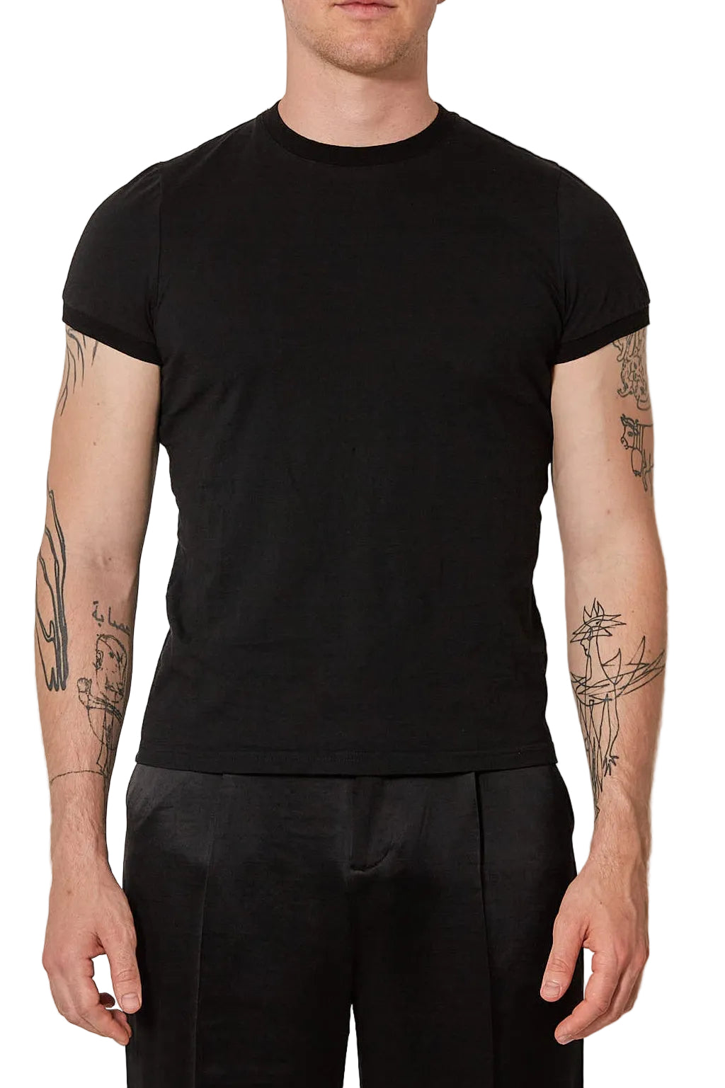 Fine Cotton Shrunk Tee Black (Pre Order)
