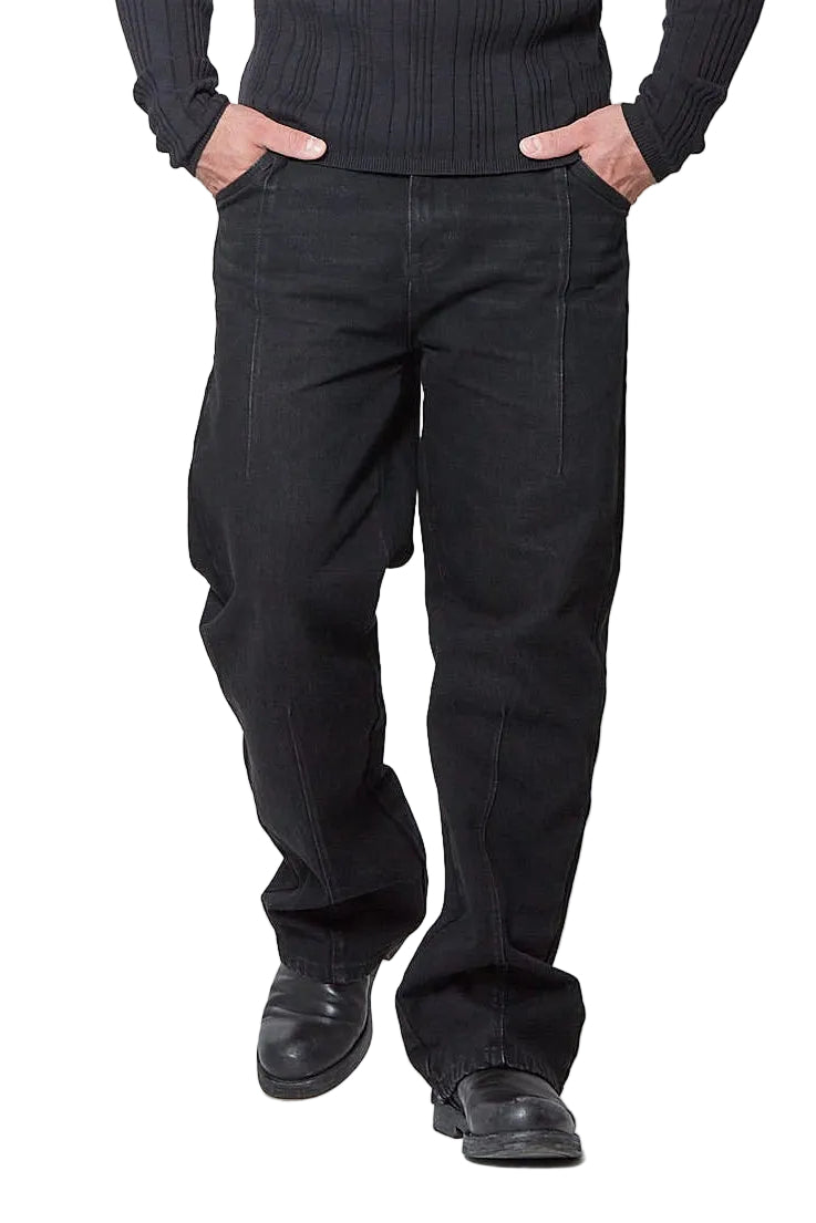 Double Slit Denim Black