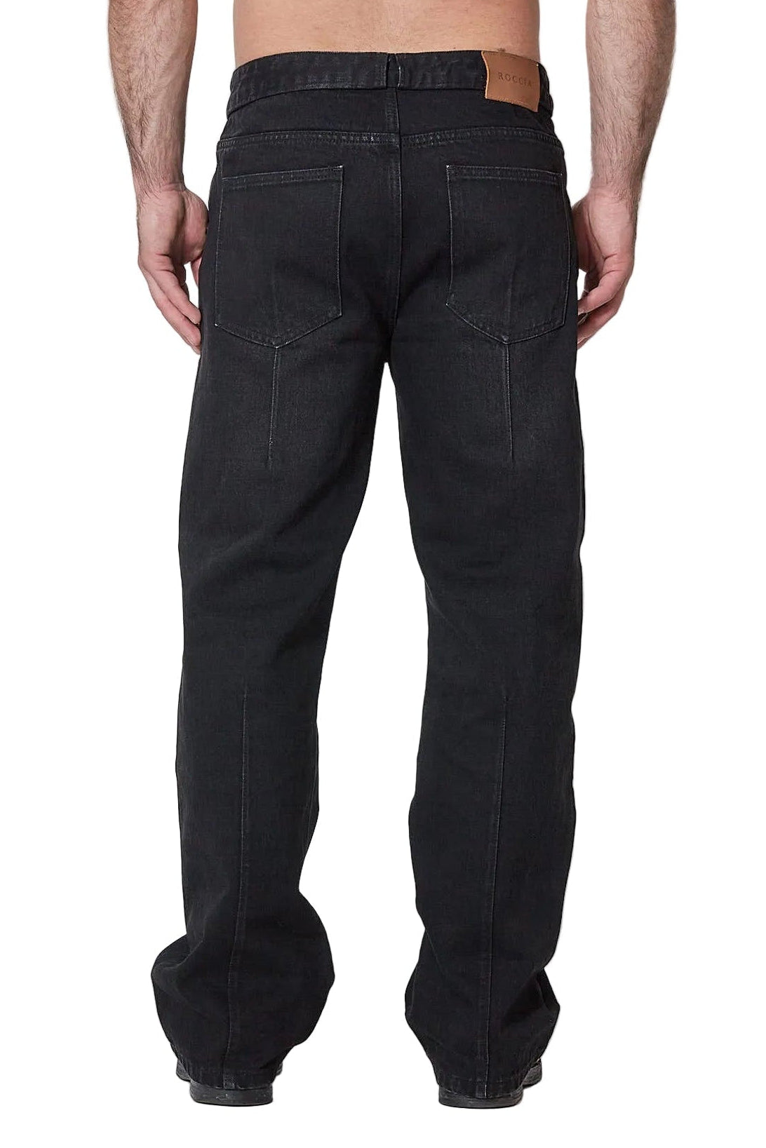 Double Slit Denim Black