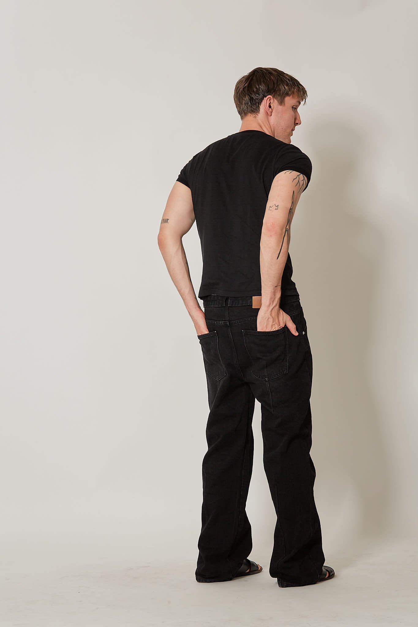 Double Slit Denim Black