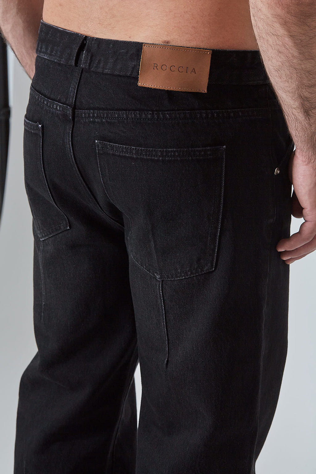 Double Slit Denim Black