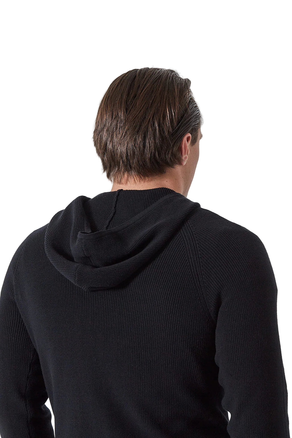 Fine Knitted Raglan Zip Hoodie