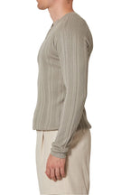 Fine Ribbed Henley Mint (Pre Order)