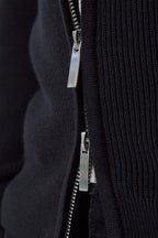 Fine Knitted Raglan Zip Hoodie