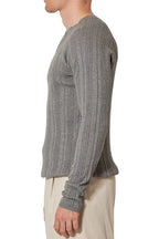 Fine Ribbed Henley Grau (Pre Order)