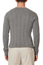 Fine Ribbed Henley Grau (Pre Order)
