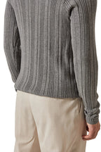 Fine Ribbed Henley Grau (Pre Order)