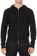 Fine Knitted Raglan Zip Hoodie