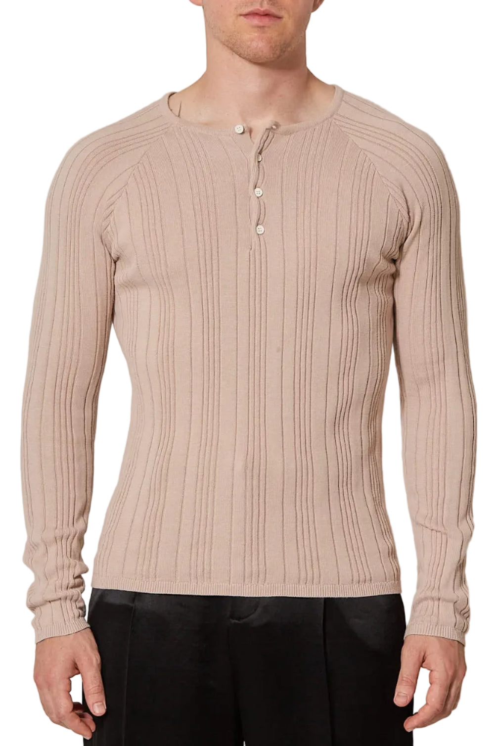 Button Henley Powder (Pre Order)